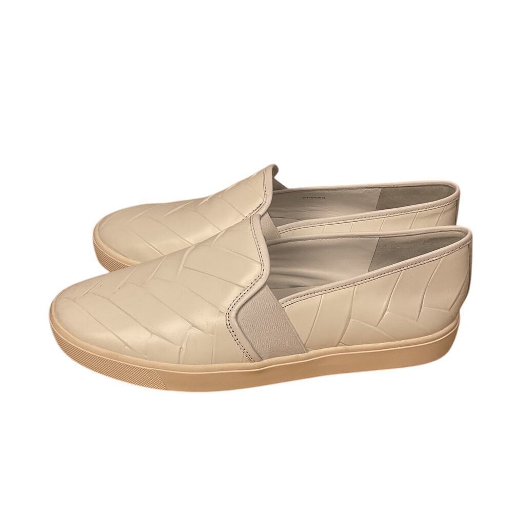 Vince Womens Blair‎ Sneaker Optic White Woven Leather Size EU 39.5/US 8.5
